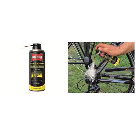 BALLISTOL BikeCer - Keramik-Kettenöl Spray | 200 ml - Hochleistungs Kettenschmierstoff