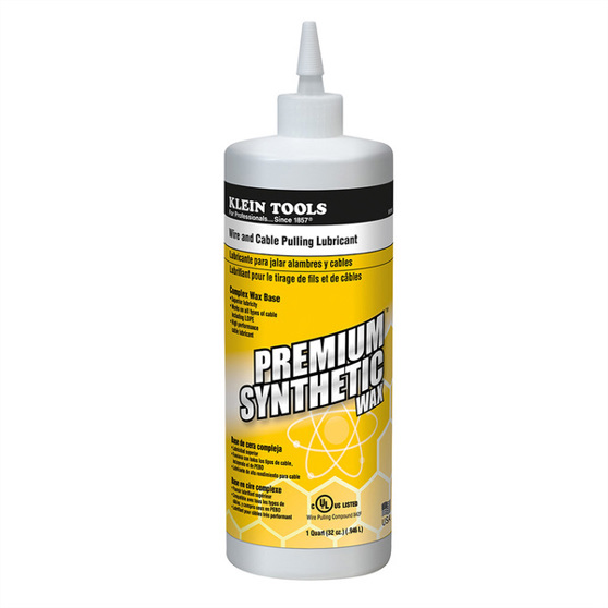 KLEIN TOOLS 51010 Premium Synthetikwachs Kabelzug Gleitmittel - 0,9 l | Hochleistungs Kabelgleitfett