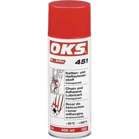 OKS Ketten-/Haftschmierstoff 451 - 400 ml, transparent - Hochleistungs-Kettenschmiermittel